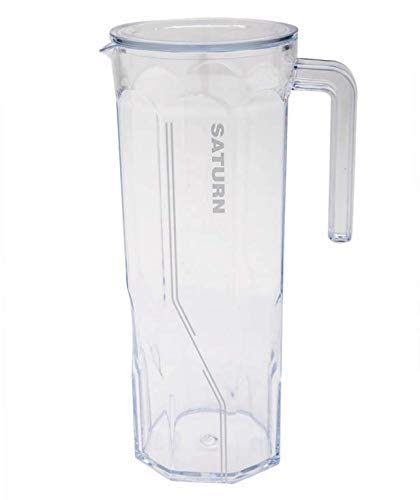 Dual Shade See Through Jug Bottle Dispenser with Handle & Clear Lid, Water Juice Saturn Jug, 1200 ML