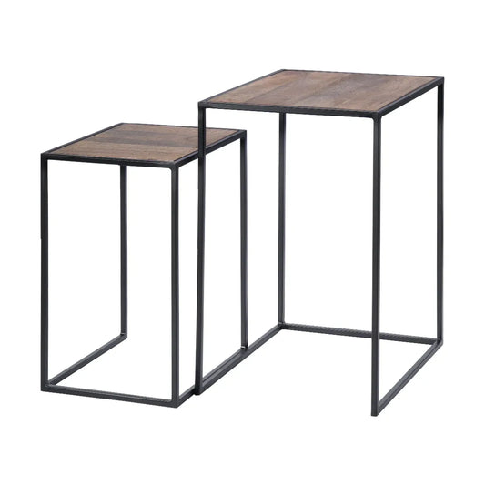 Set of 2 table, Iron, powder coated, 60 cm, 49.5 cm