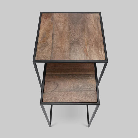 Set of 2 table, Iron, powder coated, 60 cm, 49.5 cm
