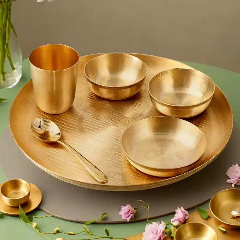 Bronze (Kansa) Dinner Set 6 Pc