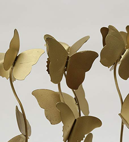 Iron Anshi Culster Butterflies Showpiece Table (Size 13.5 x 21 inches)