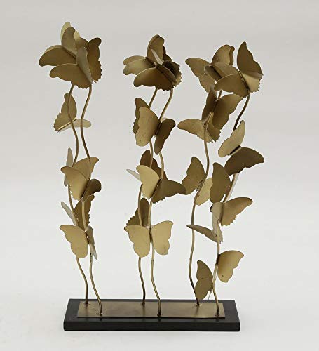 Iron Anshi Culster Butterflies Showpiece Table (Size 13.5 x 21 inches)