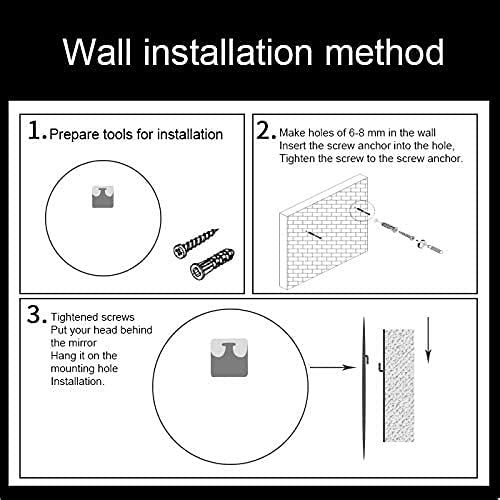 Round Wall Mounted LED Mirror Light with Sensor Adjustable White/Daylight (Neutral White)