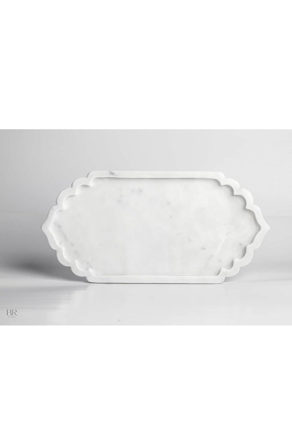 White marble decorative tray