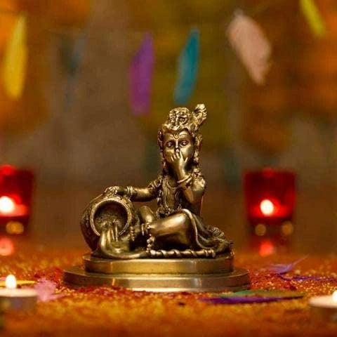 Brass Bal Krishna Statue/Idol Home Decor Gifting