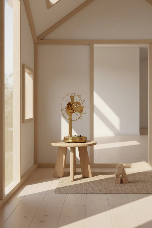 Mini Brass Table Fan Showpiece-ArtyCraftz.com