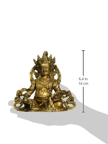 Brass Kubera God Idol/Statue Home Decor Giting 6.5 Inches Height