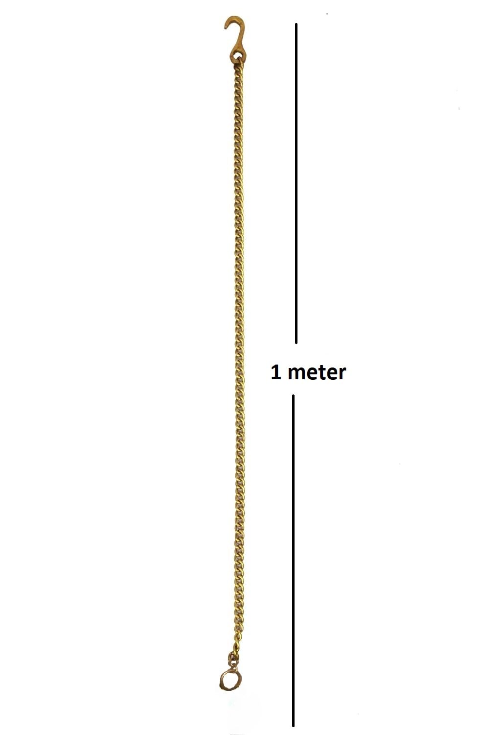 Brass Chain with Hooks for Hanging Diya 1 Meter