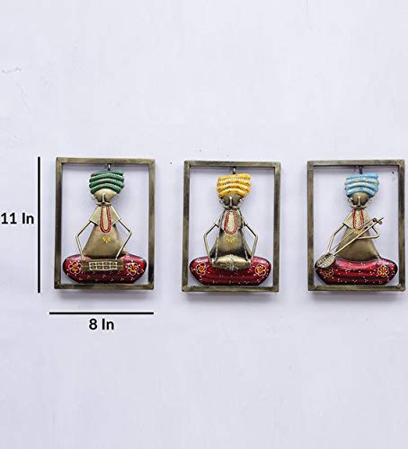 Handcrafted Metal Musician Frame Wall Decor