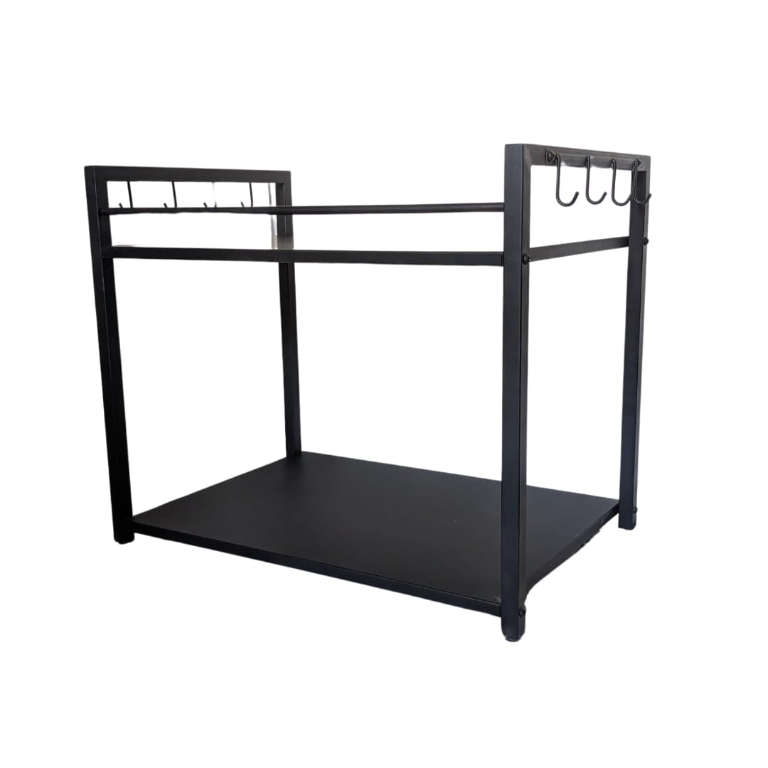 2-Tier Microwave Stand for Kitchen Metal Countertop-ArtyCraftz.com