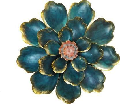 Handcrafted Metal Shine Flower Wall Decor