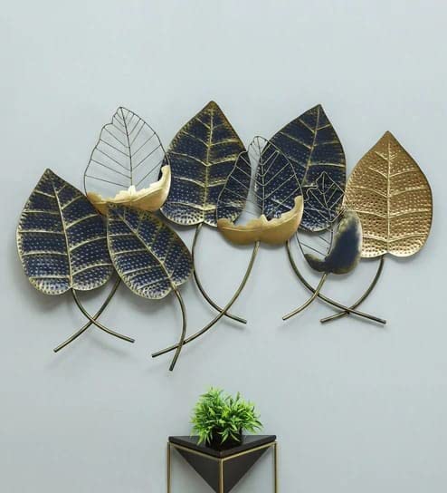 Handcrafted Metal Leaves for Wall Decor