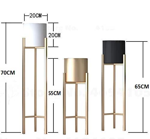 Metal Plant Stand with Planter for Indooor and Outdoor White Color