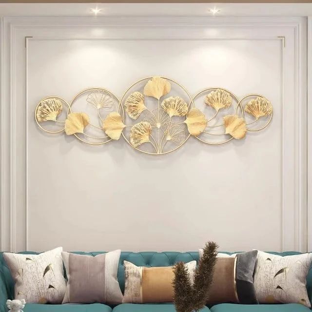 Handcrafted Iron Iris Leaf Wall Art Decor – Large 128 CM Metal Wall Hanging