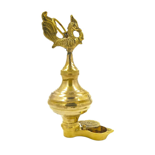 Keda Vilakku Hanging Peacock Oil Lamp