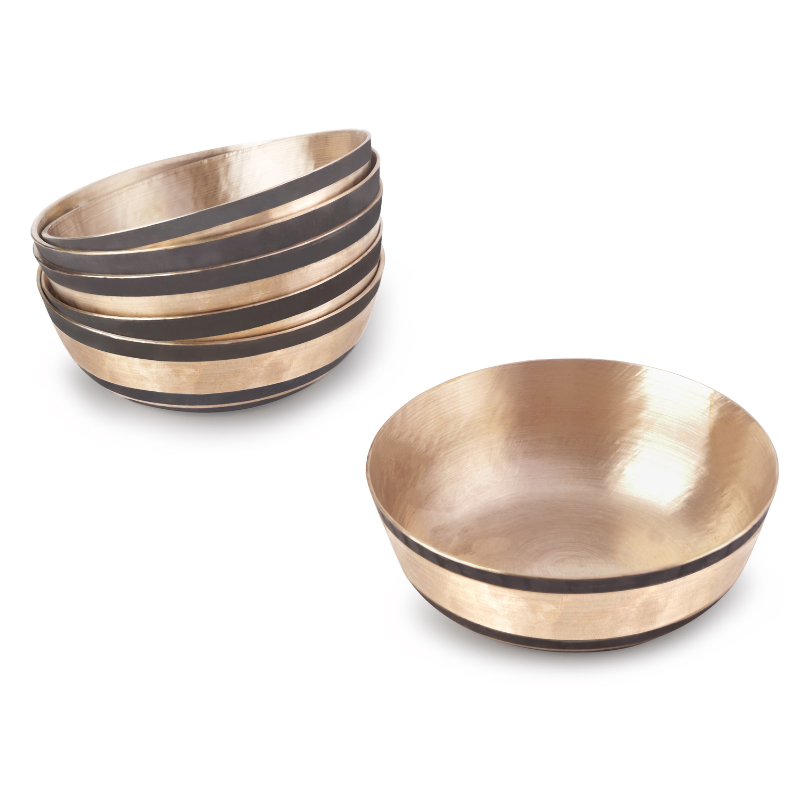 Handcrafted Bronze Kansa Bowl Set for Healthy Dining – Set of 2 / Set of 6