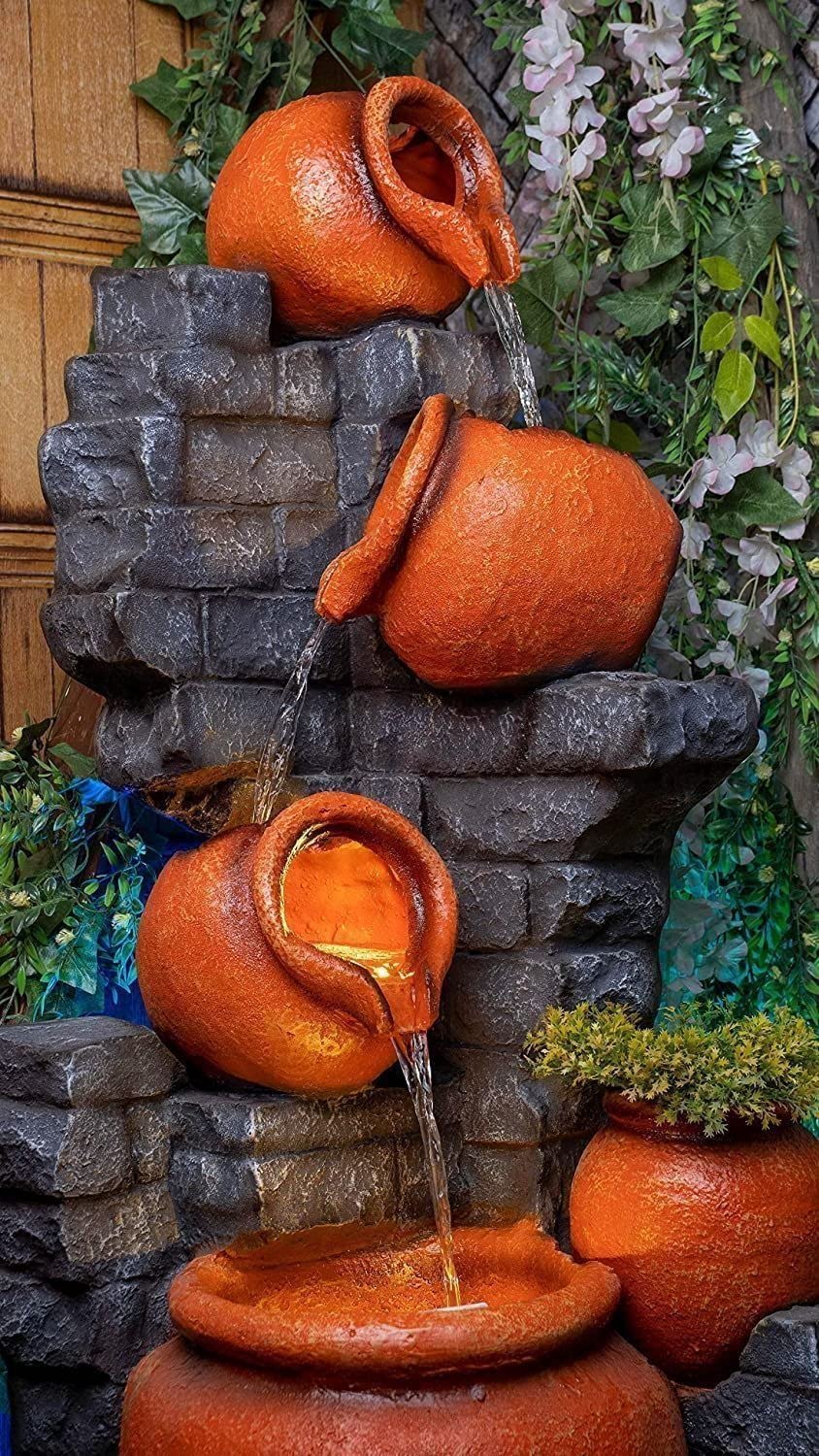 4 Steps Pot Big Fiber Fountain