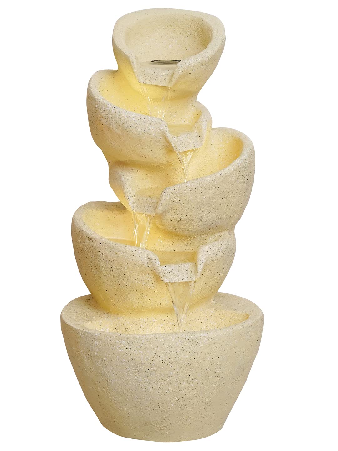 5-Tier Resin Fountain with LED Lights-ArtyCraftz.com