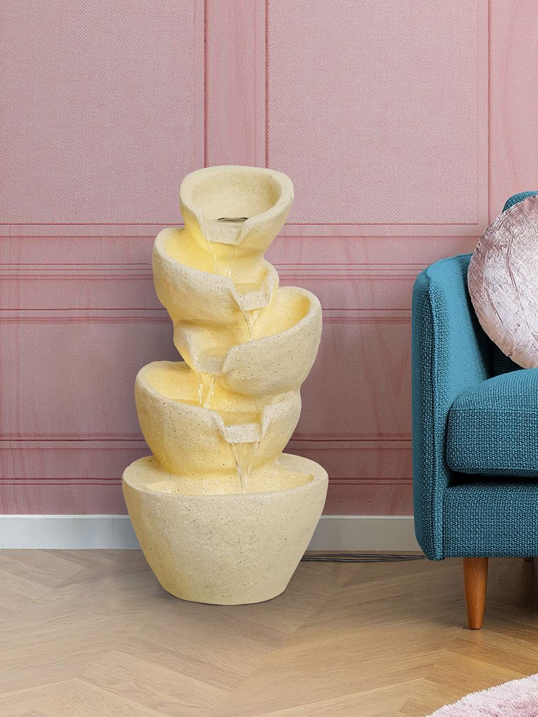 5-Tier Resin Fountain with LED Lights-ArtyCraftz.com