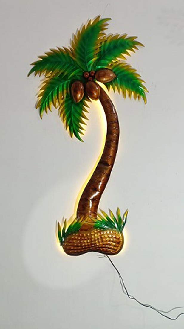 Iron Palm Tree LED Wall Art- ArtyCraftz.com