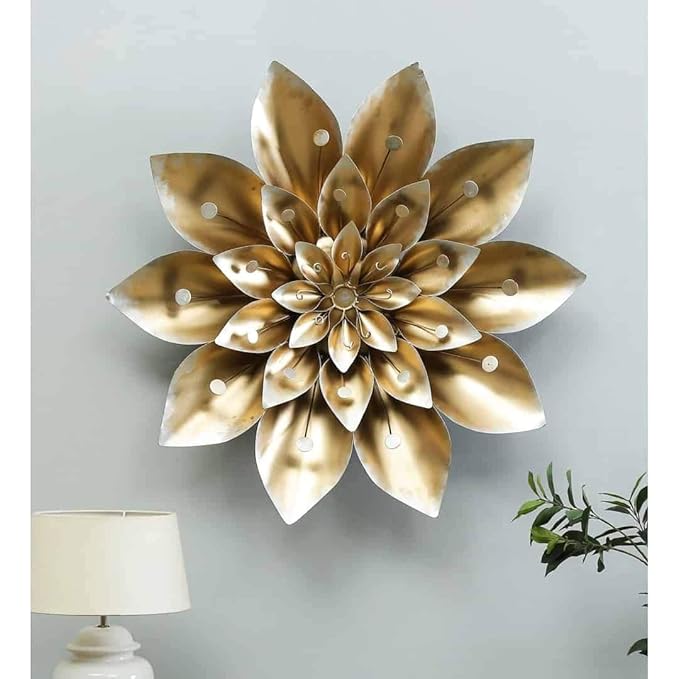 Handcrafted Metal Flower for Wall Decor 32 Inches