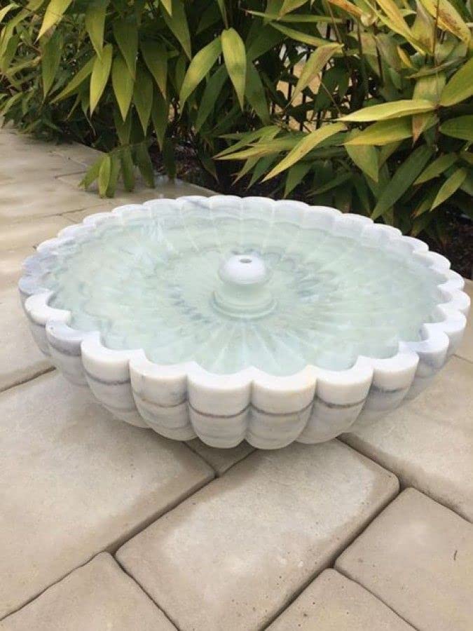 Handcrafted Marble Lotus Water Fountain