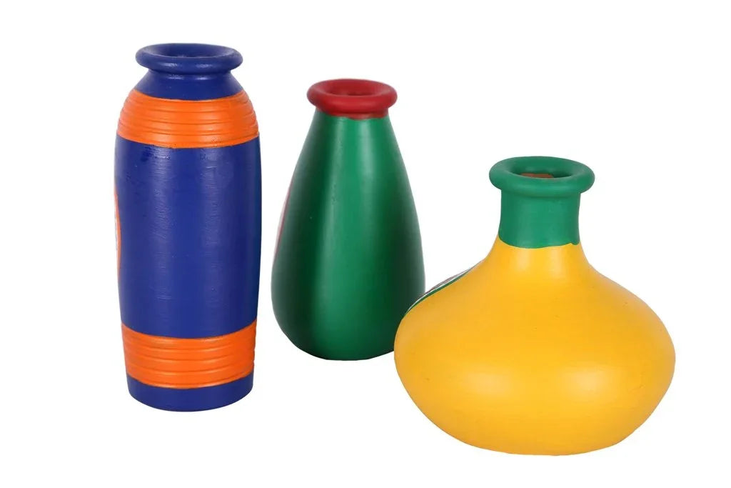 Miniature Madhubani Table Pots-ArtyCraftz.com