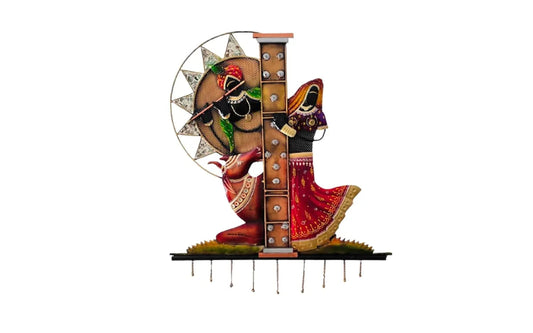 Radha Krishna Raasleela Metal Wall Hanging Showpiece