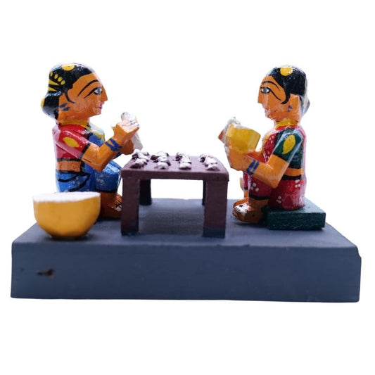 Handmade Wooden Kondapalli Village Vodiyalu Concept Showpiece