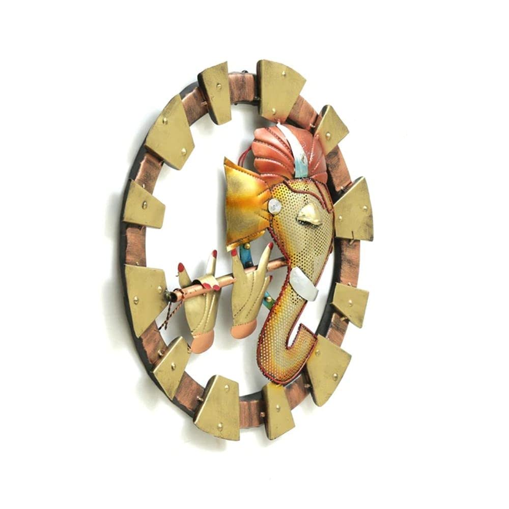 Handcrafted Metal Ganesha with led for Wall Decor