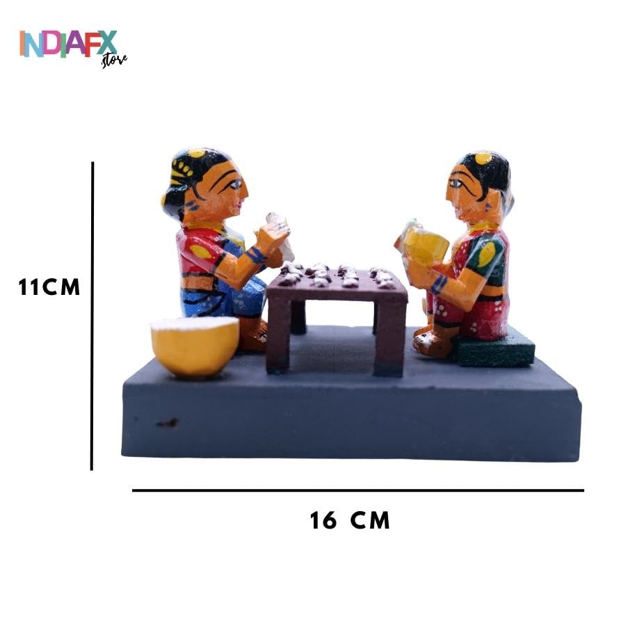 Handmade Wooden Kondapalli Village Vodiyalu Concept Showpiece