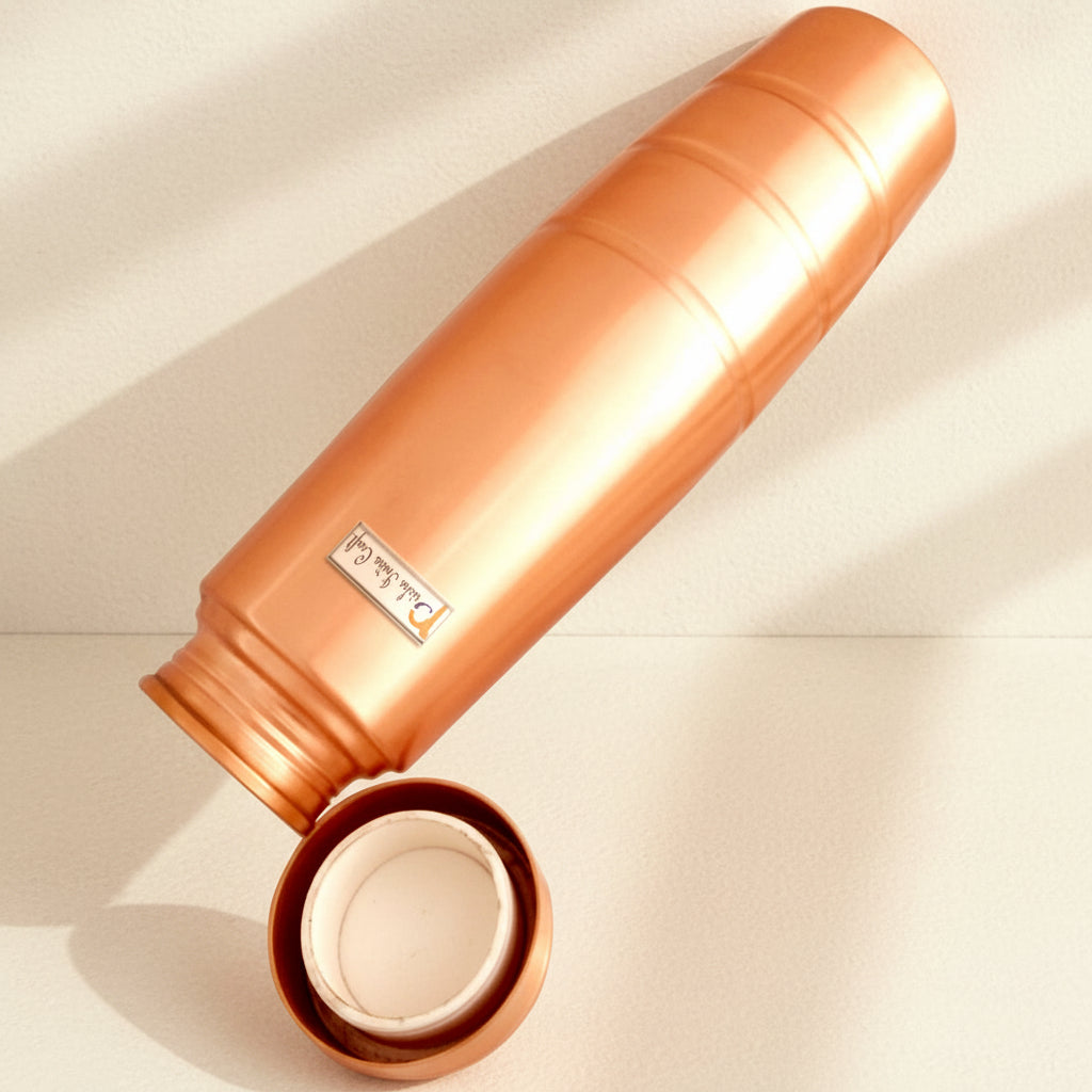 Classic Tall Design Pure Copper Water Bottle-ArtyCraftz.com