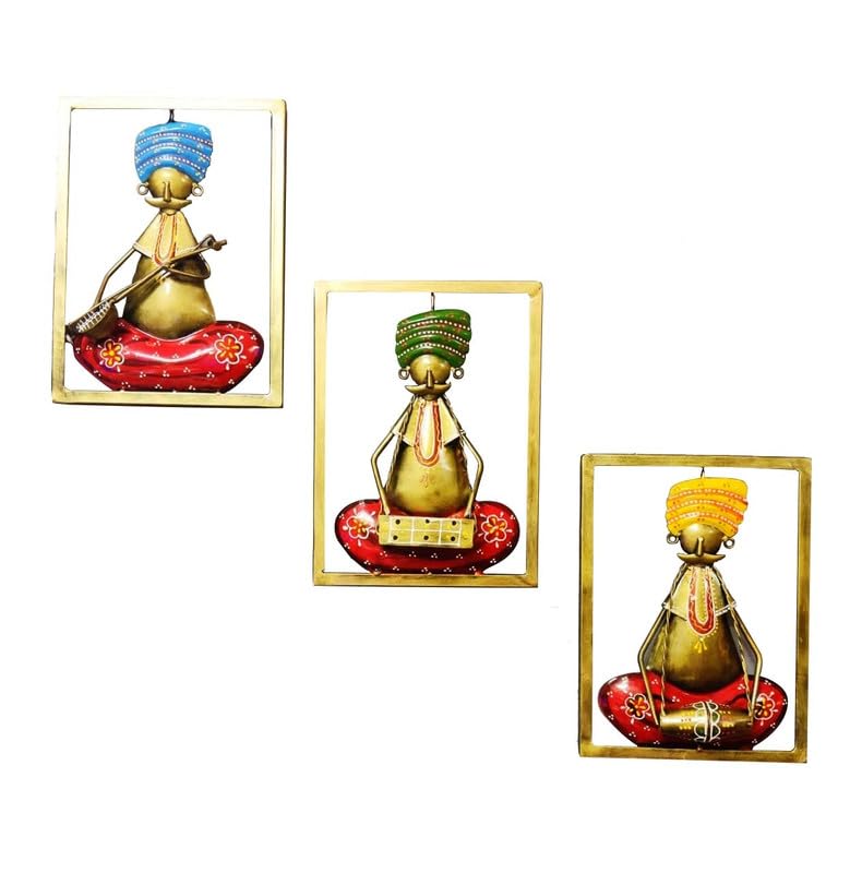 Handcrafted Metal Musician Frame Wall Decor