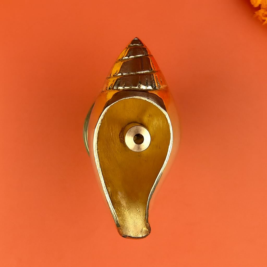 Pure Brass Akhand Diya, Shankh Shape
