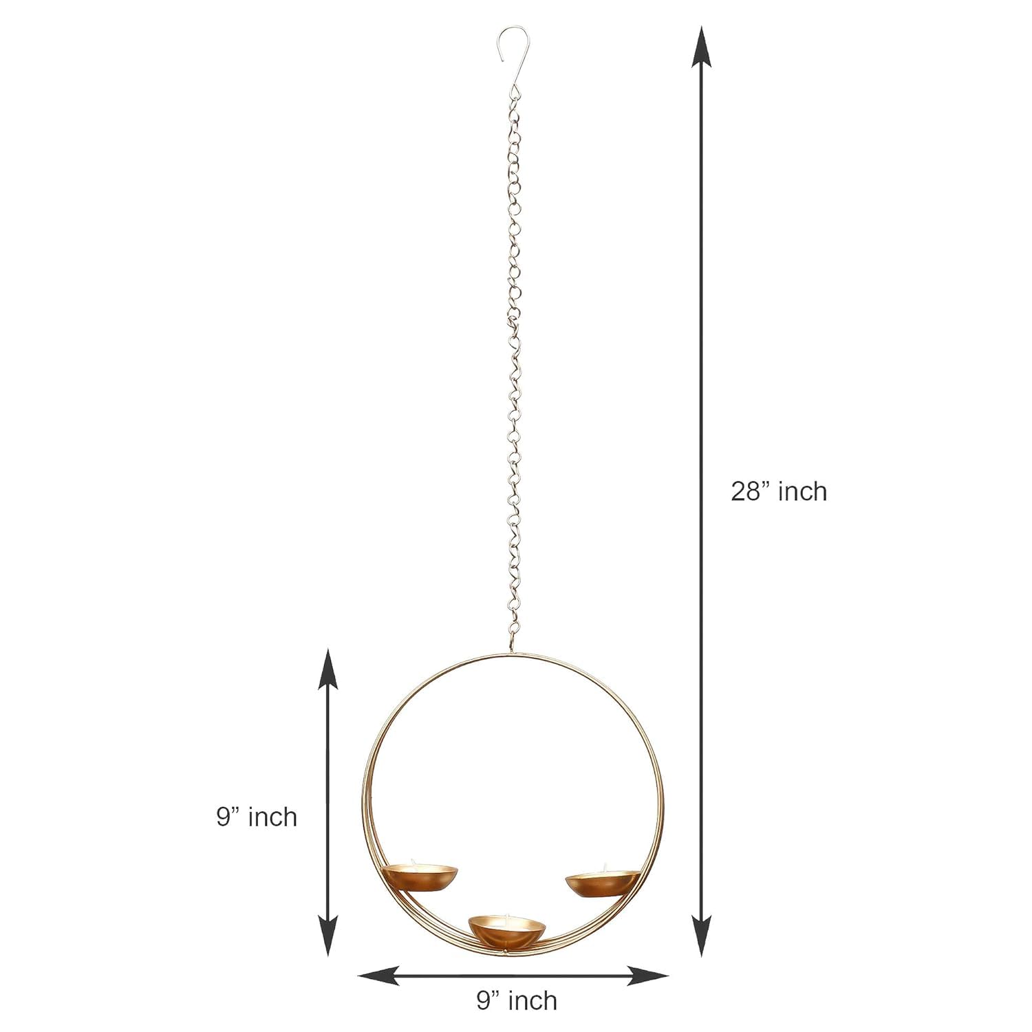 Hanging decorative item with dimensions