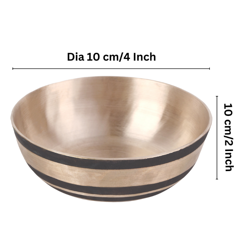Handcrafted Bronze Kansa Bowl Set for Healthy Dining – Set of 2 / Set of 6