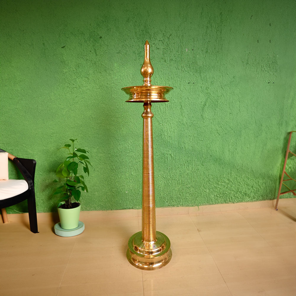 5 Feet Brass Nilavilakku/Kerala Lamp - ArtyCraftz.com