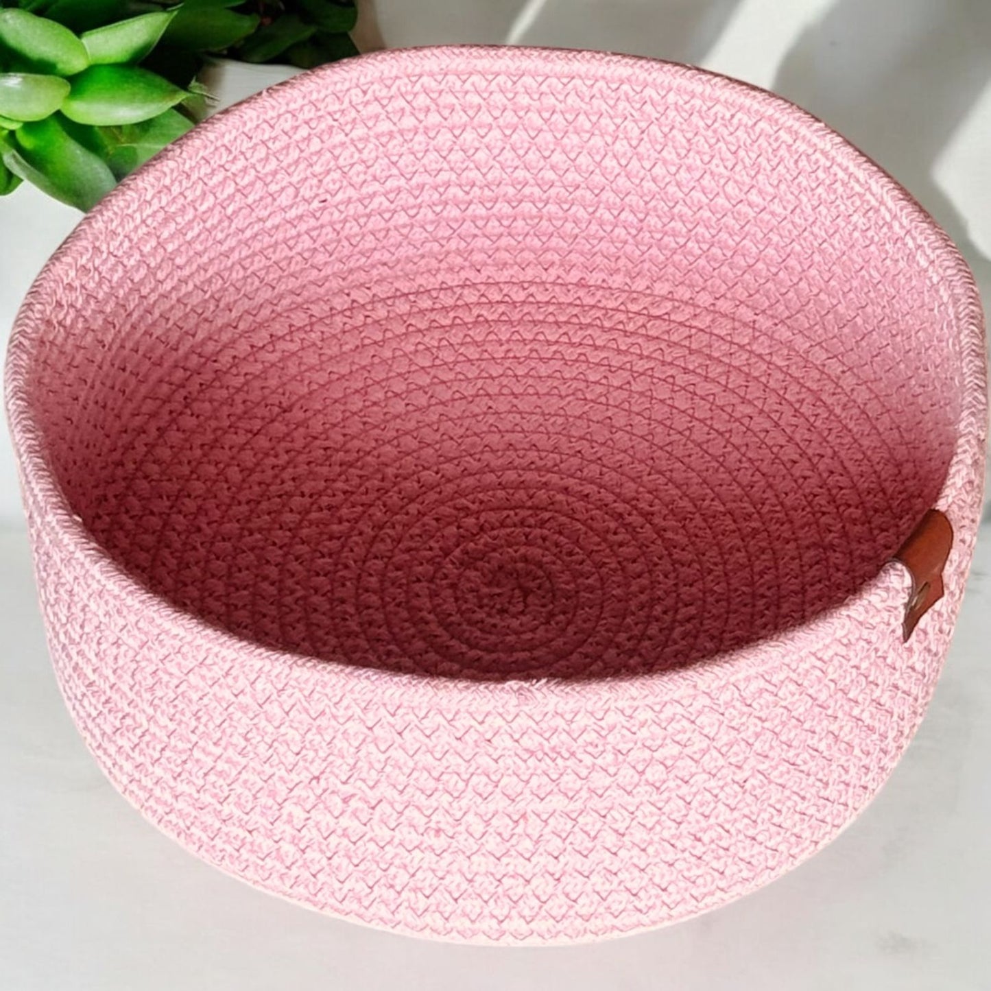 Handwoven Cotton Rope Round Storage Basket