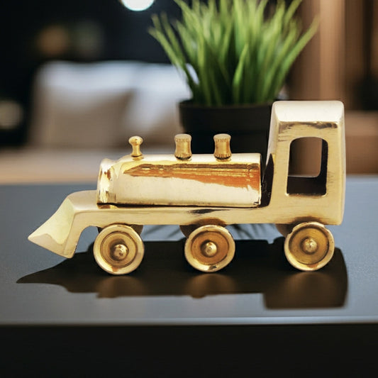 Handcrafted Brass Train Engine for Childrens