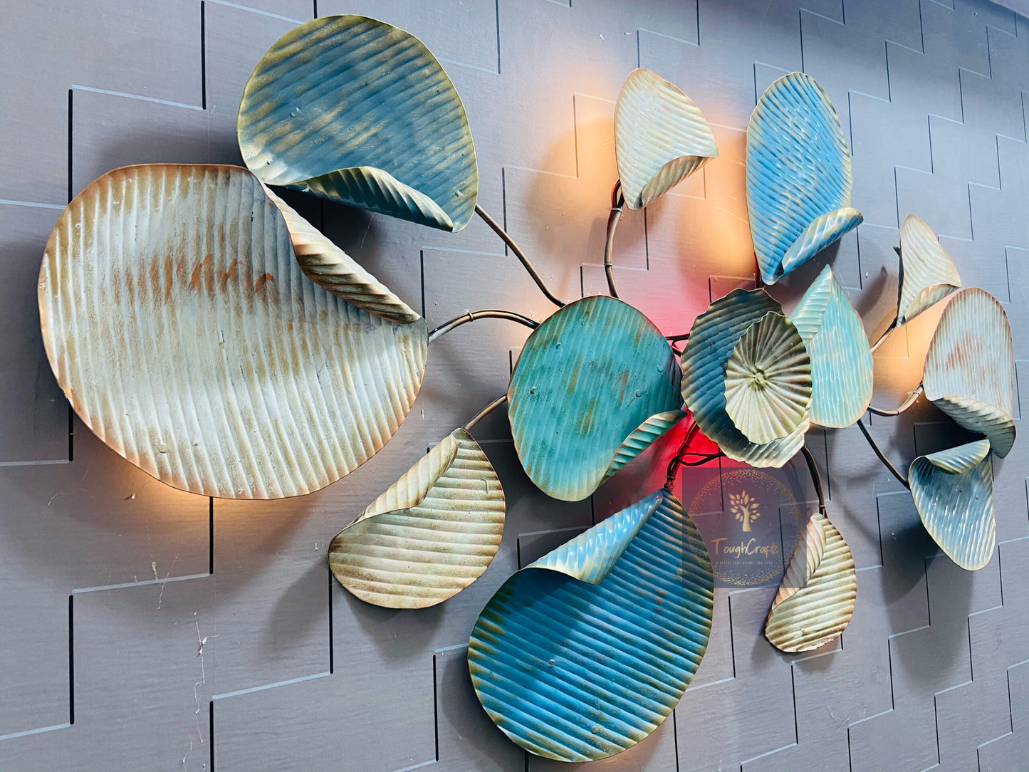 Abstract Iron Leaf Wall Art-ArtyCraftz.com