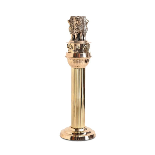 Brass Ashoka Pillar Table Decor-ArtyCraftz.com