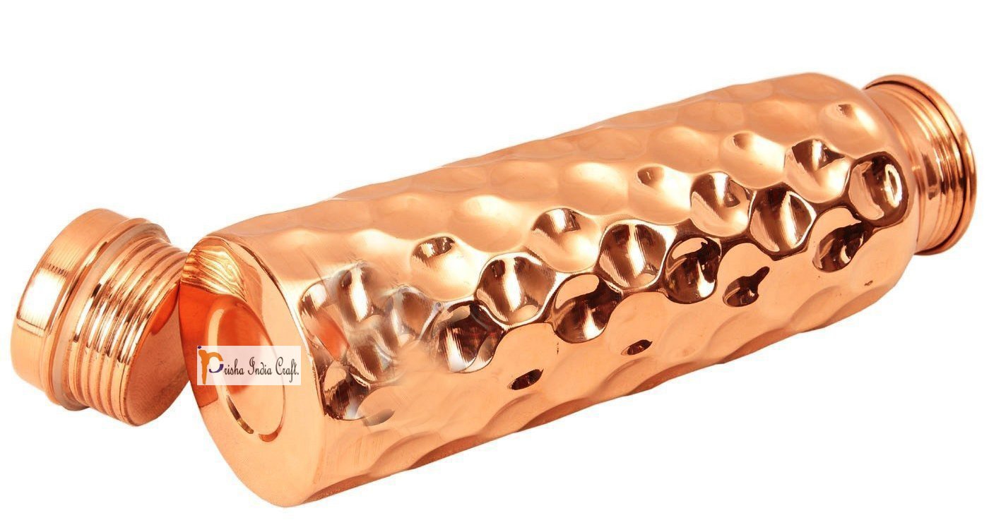 Premium Diamond Design Pure Copper Water Bottle-ArtyCraftz.com
