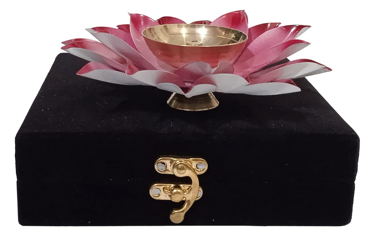 Brass Lotus Diya Set