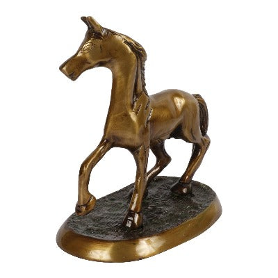 Brass Running Horse Idol