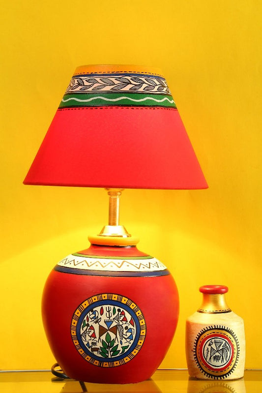 Terracotta Modern Matki Table Lamp