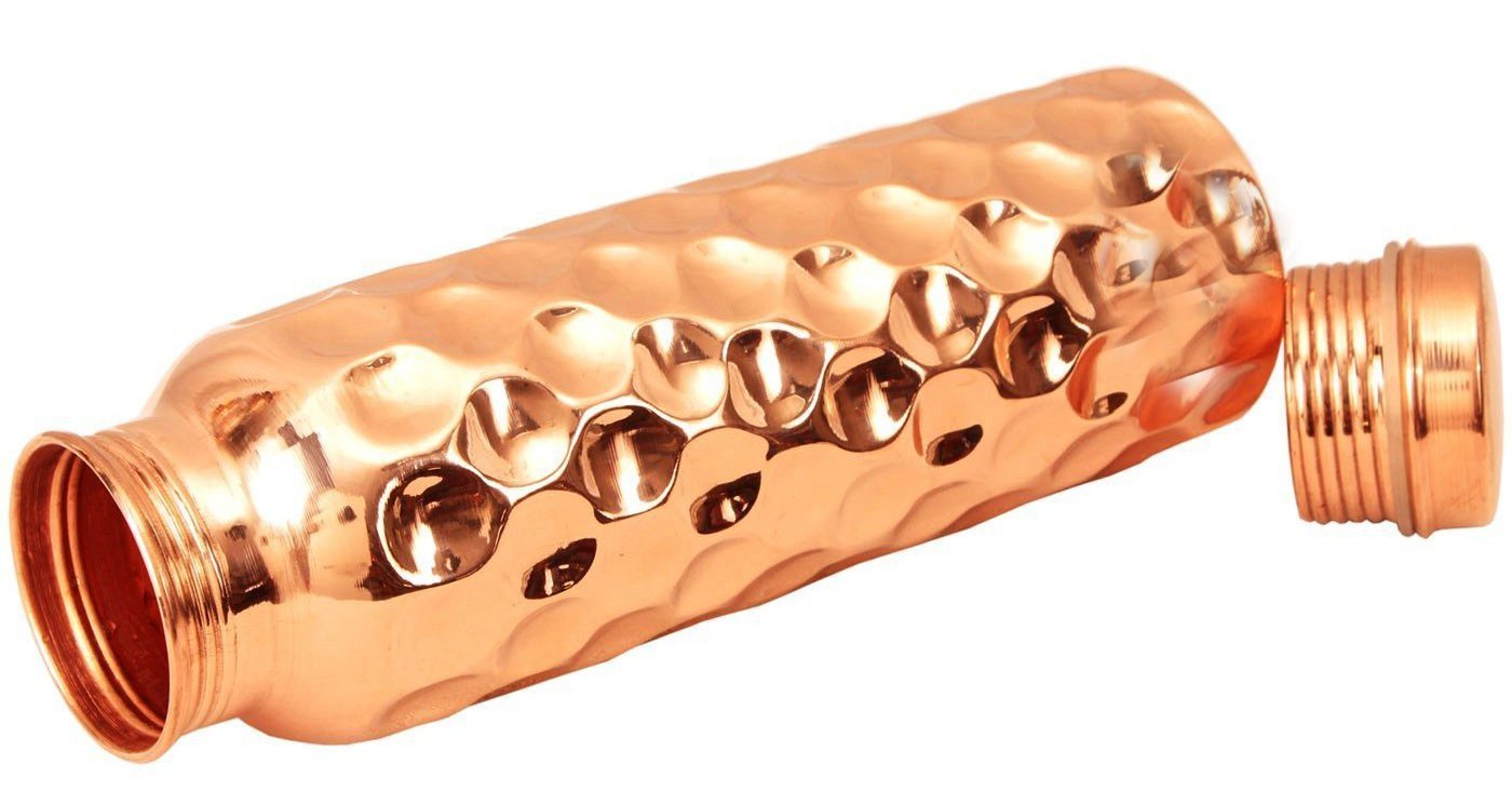 Premium Diamond Design Pure Copper Water Bottle-ArtyCraftz.com