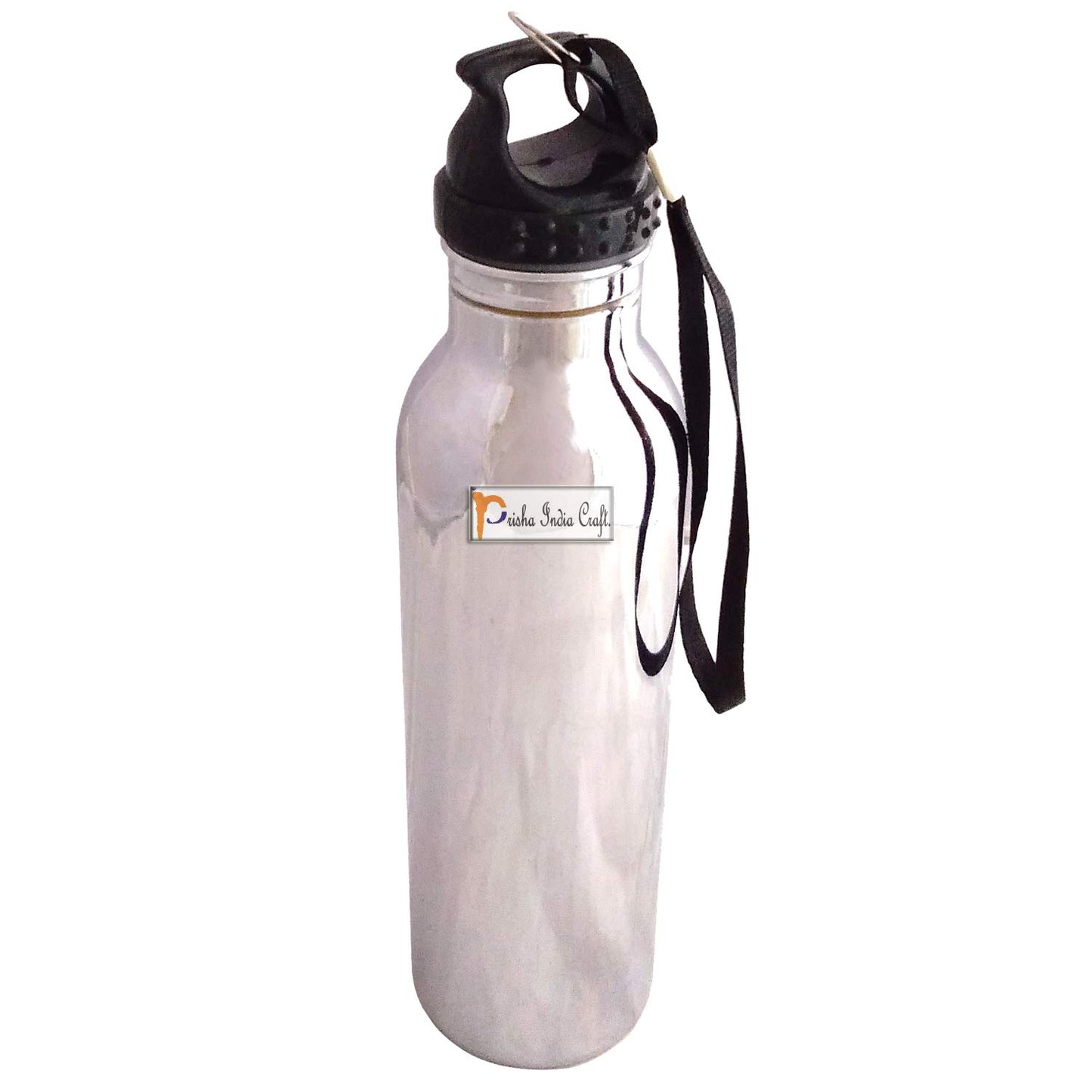 Pure Copper Water Bottle Outside Steel Coating with Plastic Cap 800 ml