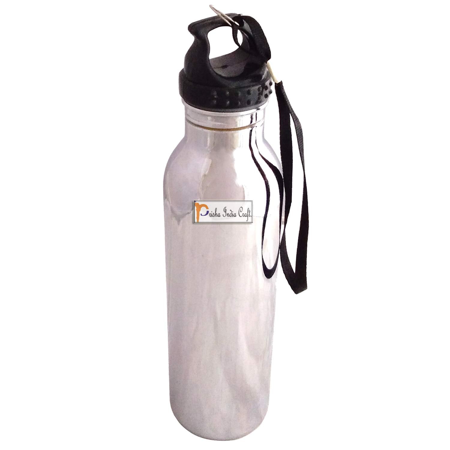 Pure Copper Water Bottle Outside Steel Coating with Plastic Cap 800 ml