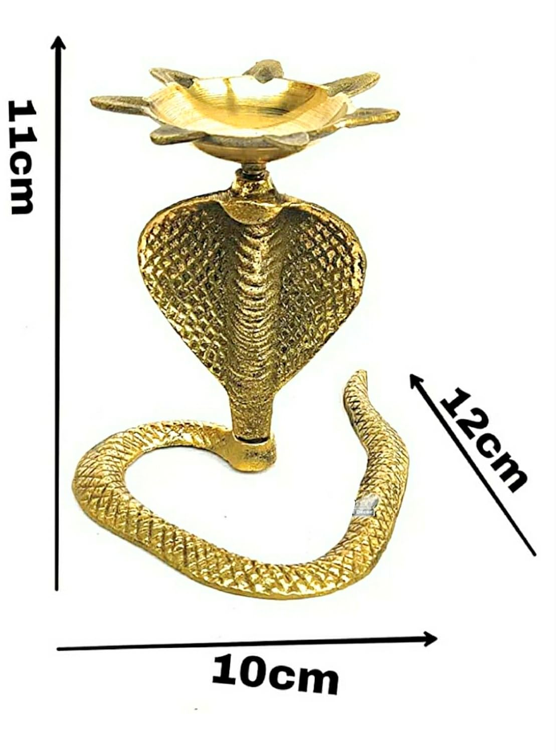 Handcrafted Cobra Deepak Brass Table Diya