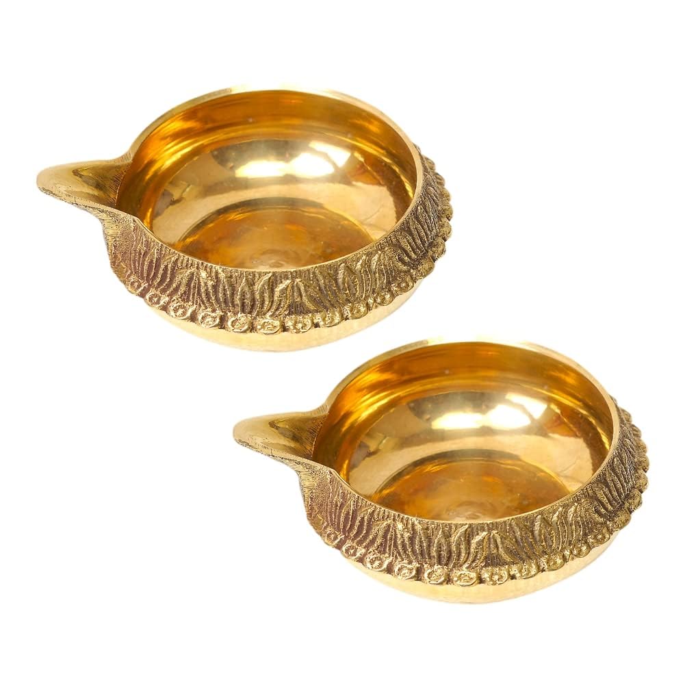 Brass Kuber Diya Set of 2-ArtyCraftz.com